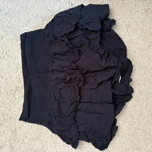 SHEIN Black Ruffled Mini Skirt
